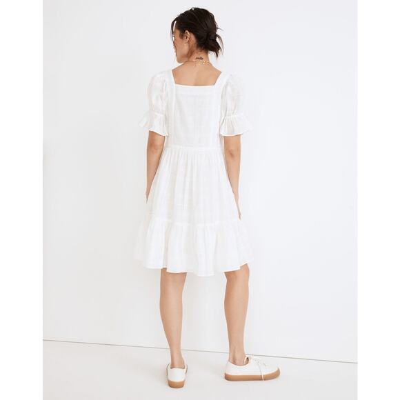 Madewell Puff Sleeve Drawstring Minidress Lighthouse - XL - Picture 4 of 4